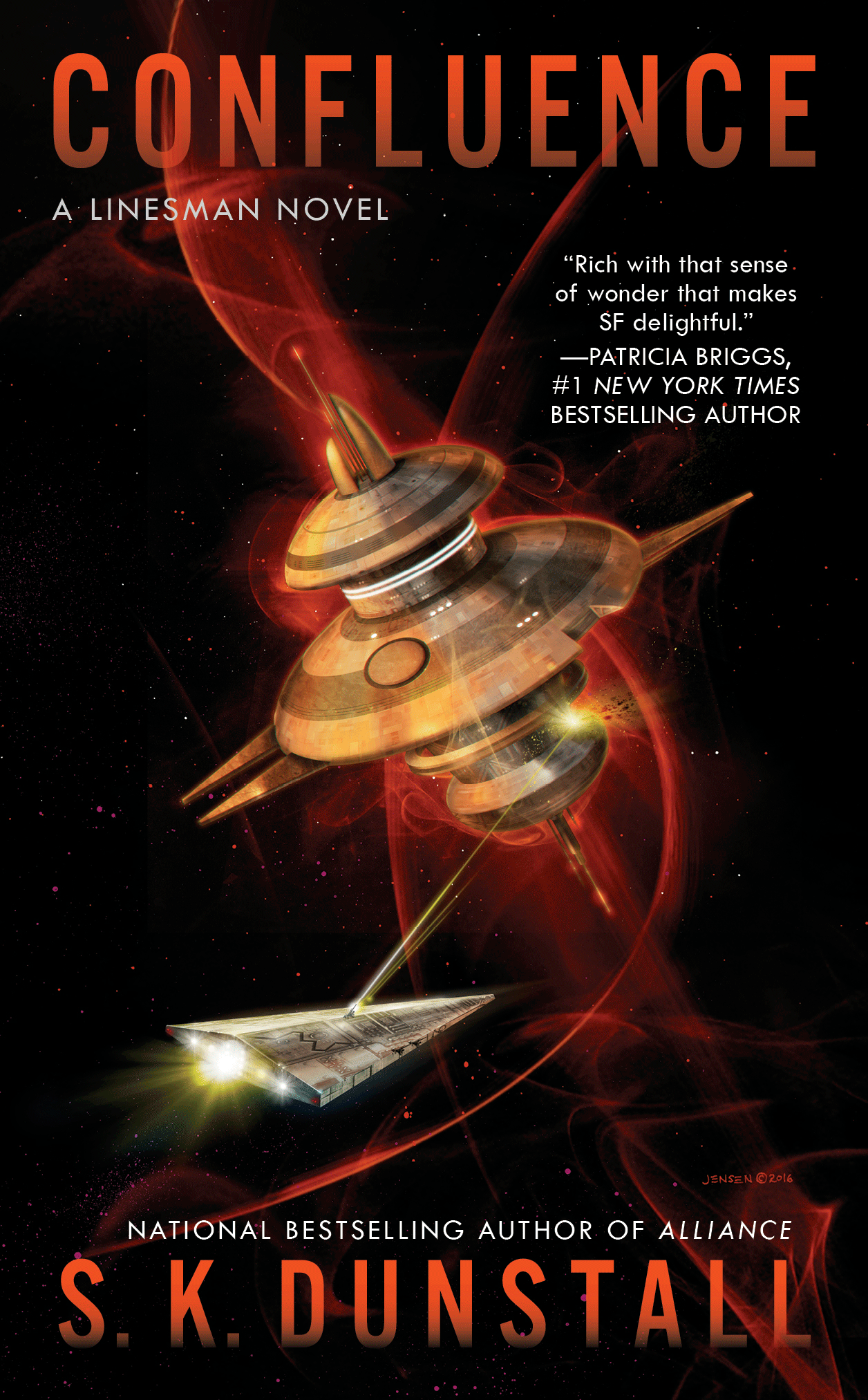 The cover for Confluence. Linesman book three. The book is coming in November.