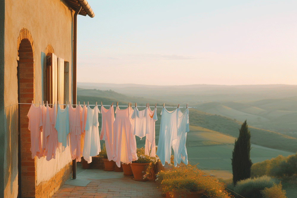 Clothes hanging on line